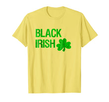 Load image into Gallery viewer, Black Irish St. Patrick&#39;s Day Shirt, Bright Green Logo
