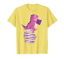Load image into Gallery viewer, Funny Dinosaur Book Reading Teacher Student Nerdy T-Shirt
