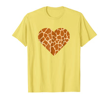 Load image into Gallery viewer, Giraffe Print Heart T-shirt Cute Giraffe Lover Love Tee Gift
