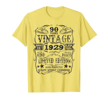 Load image into Gallery viewer, Made In 1929 90 Years Old Vintage 90th Birthday Gift T-Shirt
