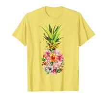 Load image into Gallery viewer, Pineapple Flowers Shirt Women Aloha Hawaii Vintage Hawaiian
