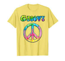 Load image into Gallery viewer, Groovy 70&#39;s Retro Vintage Tie Dye Hippie Peace Sign T-Shirt
