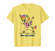 Load image into Gallery viewer, Brave strong Fearless Unicorn Apraxia Awareness Shirt
