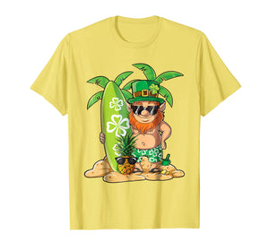 Leprechaun Hawaiian Surfing T Shirt St Patricks Day Hawaii