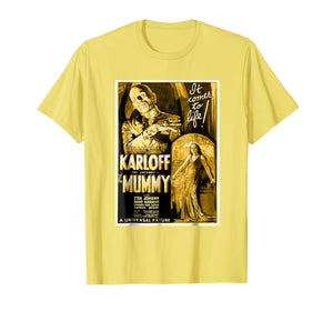 Mens Vintage Movie Poster T Shirt - Mummy Horror Movie Tee