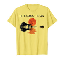 Load image into Gallery viewer, Here Comes The Sun Guitar Shadow Sunset T-Shirt
