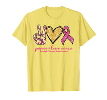 Load image into Gallery viewer, Peace Love Cure Pink Ribbon Breast Cancer Awareness Gift T-Shirt-582394
