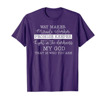 Load image into Gallery viewer, way maker miracle worker promise keeper christian faith T-Shirt-175098
