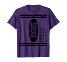 Load image into Gallery viewer, Violet purple Crayon Box Halloween Costume Matching Couple  T-Shirt
