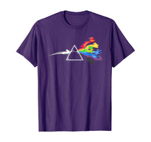 Load image into Gallery viewer, The TShirt Wall Prism Refraction Pink Rainbow Poke Floyd Mon T-Shirt
