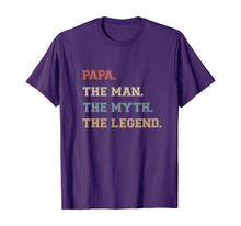 Load image into Gallery viewer, I Am The Papa The Man The Myth And The Legend Varsity Style T-Shirt
