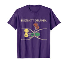 Load image into Gallery viewer, Electricity Explained Funny Ohm Volt Ampe Physics T-Shirt-99609
