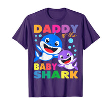 Load image into Gallery viewer, Daddy Of The Baby Shark Birthday Daddy Shark Fathers Day T-Shirt-112987
