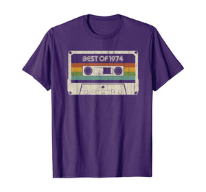 Vintage Best of 1974 45th Birthday Cassette T-Shirt