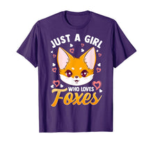 Load image into Gallery viewer, Just A Girl Who Loves Foxes Kids Girls Cute Fox Gift Mom T-Shirt
