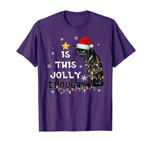 Christmas Is this jolly enough Noel Cat merry christmas T-Shirt