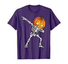Load image into Gallery viewer, Dabbing Skeleton Pumpkin Halloween Men Dab Dance Costume T-Shirt
