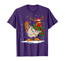 Load image into Gallery viewer, Funny Chicken Christmas Tee Reindeer Christmas Lights Pajama T-Shirt
