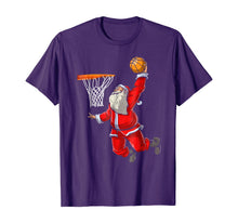 Load image into Gallery viewer, Basketball Santa T Shirt Christmas Hat Ball Sport
