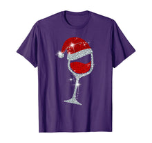 Load image into Gallery viewer, Wine Glasses Santa Hat Christmas Tee Funny Wine Lover Gift T-Shirt
