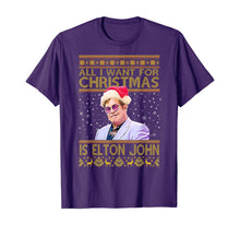 Load image into Gallery viewer, All I Want For Christmas Is Elton shirts John Love Rocketman T-Shirt
