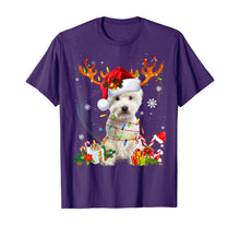 Load image into Gallery viewer, Westie Dog Christmas Reindeer Funny Xmas Gift T-Shirt

