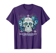 Load image into Gallery viewer, Dead Pancreas Society Diabetes Awareness Sugar Skull Gift T-Shirt
