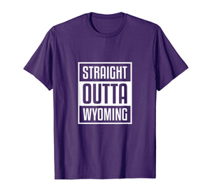 Cool Straight Outta Wyoming Shirt Sheriff Wild West Country