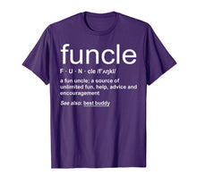 Load image into Gallery viewer, Mens Funny Funcle Word Definition Uncle Gift T-shirt
