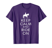Load image into Gallery viewer, Horse Lover Tee Keep Calm And Ride Horse Tshirt
