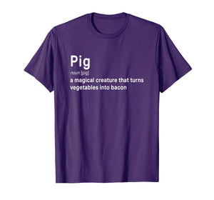 Best Hilarious Pig and Bacon Definition Funny Gift T-Shirt