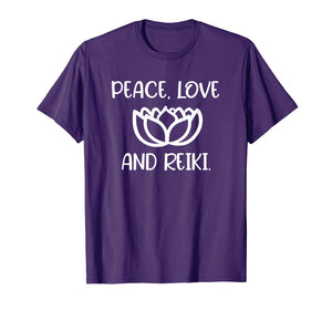 Lotus Peace Love Reiki T-shirts. Cool Style Tees