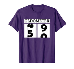 Mens Funny Oldometer 50th Birthday Counting Shirt