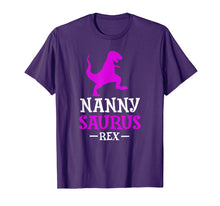 Load image into Gallery viewer, Nanny Saurus Rex Funny T-Shirt Dinosaur NannySaurus
