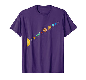 Flat Earth Believers Solar System View T-Shirt
