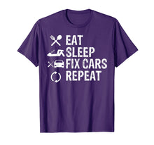 Load image into Gallery viewer, Eat Sleep Fix Cars Repeat T-Shirt Funny Car Lover Gift
