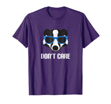Load image into Gallery viewer, Don't Care T-Shirt With Honey Badger Wearing Sunglasses
