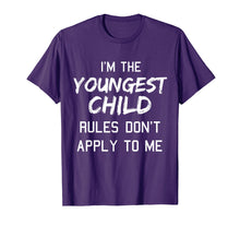 Load image into Gallery viewer, Youngest Child Shirt Rules Don't Apply To Me Tshirt Siblings
