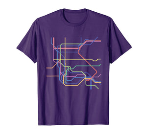 Minimalist New York City Underground Metro Map T-shirt