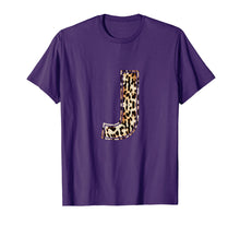Load image into Gallery viewer, Cool Letter J Initial Name Leopard Cheetah Print T-Shirt
