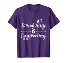 Load image into Gallery viewer, Easter Pregnancy Announcement Somebunny Is Eggspecting shirt
