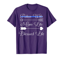 Load image into Gallery viewer, Police Wife Shirts For Women. Mom Life, Blessed Life T-Shirt
