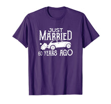 Load image into Gallery viewer, Just Married 60 Years Ago Wedding Anniversary Gift Shirt
