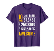 Load image into Gallery viewer, 10th Birthday Gift 10 Years Old Being Awesome Shirt for Boys
