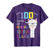 Load image into Gallery viewer, 100 Days of School Shirt No Probllama Llama 100th day tshirt
