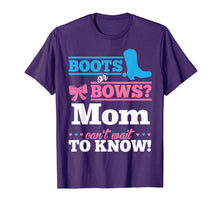 Load image into Gallery viewer, Boots or Bows Shirt for Mom Gender Reveal Party Gift
