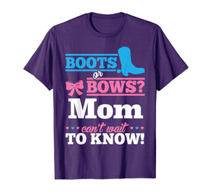 Boots or Bows Shirt for Mom Gender Reveal Party Gift