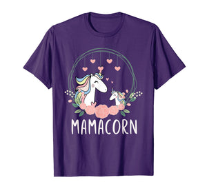 Mamacorn Unicorn Mama T-Shirt Mother's Day Women Gift Tee