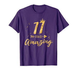 11th Birthday Shirt for Girl, 11 and Amazing Gifts T-Shirt