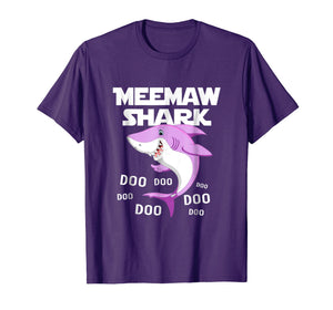 Meemaw Shark T-Shirt Mother Grandma Halloween Christmas